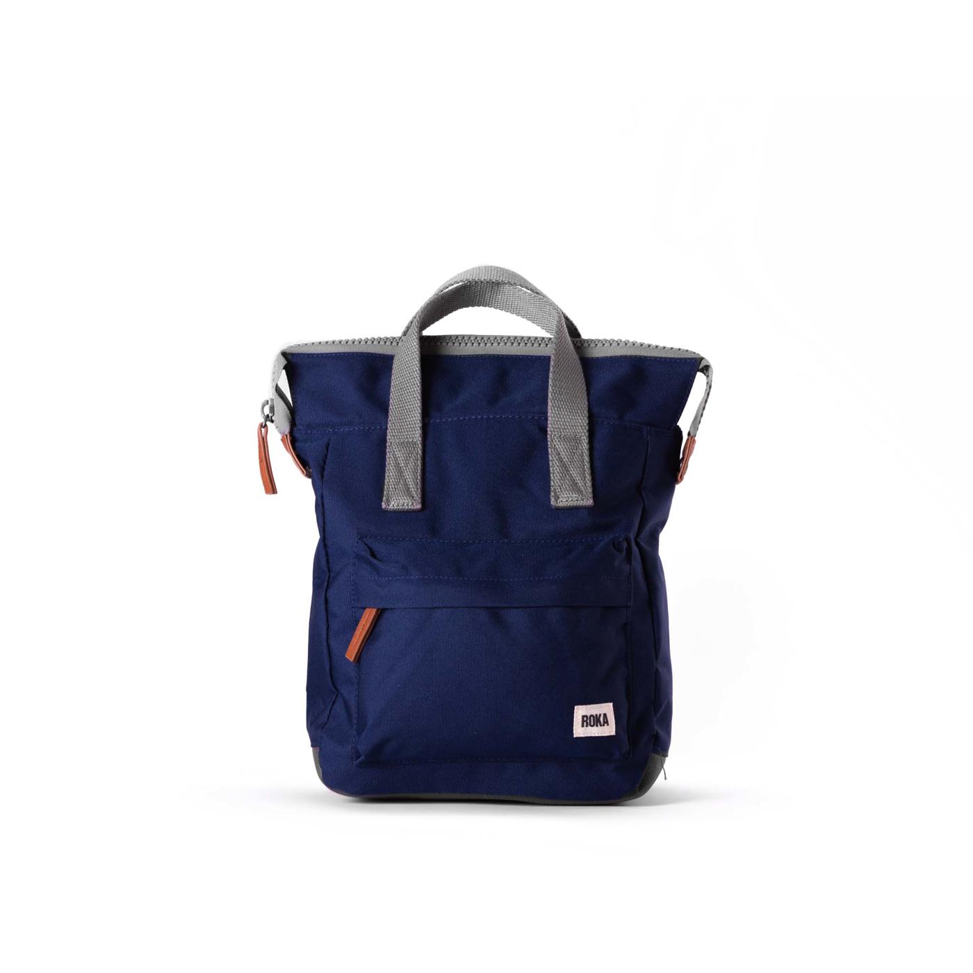 Roka Bantry Recycled Small Backpack - Navy Blue