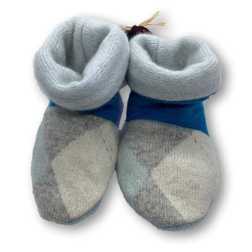 Multi-Color Cashmere Baby Booties