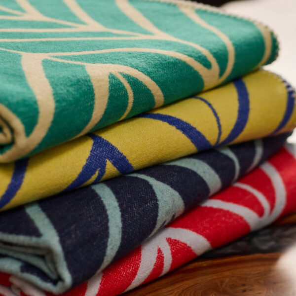 Yellow Cotton Throw With Stitched Edges