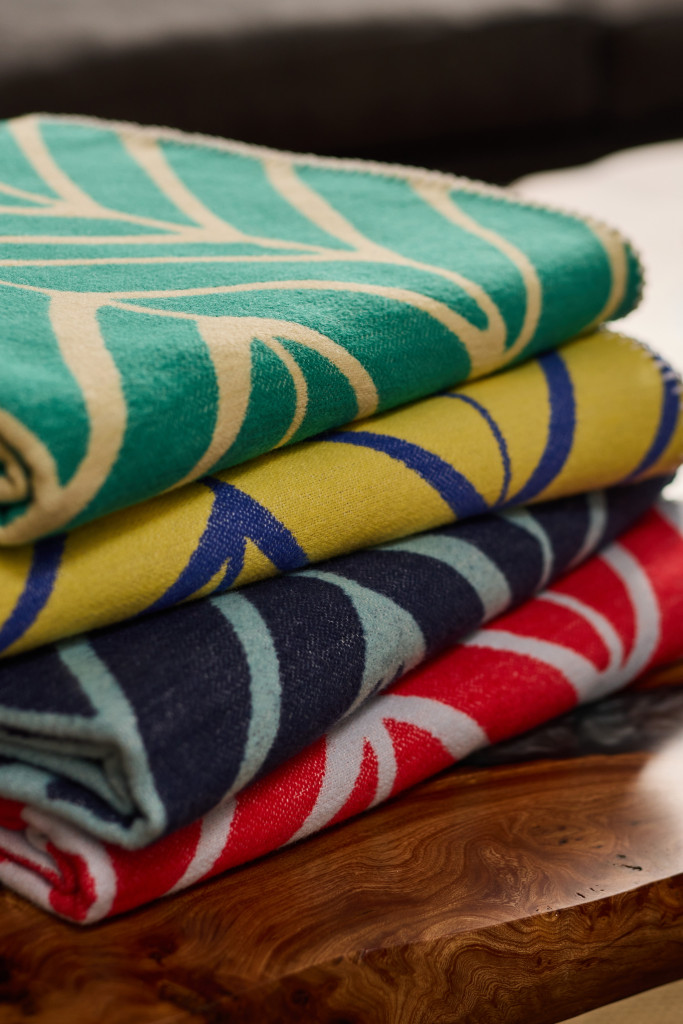 Yellow Cotton Throw With Stitched Edges