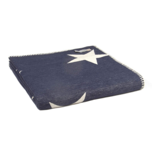 Organic Cotton-Star Navy Throw