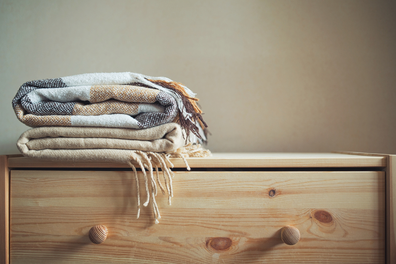 Wool Throws on a dresser