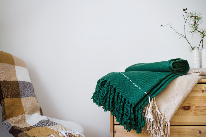 Wool Scarves on a counter