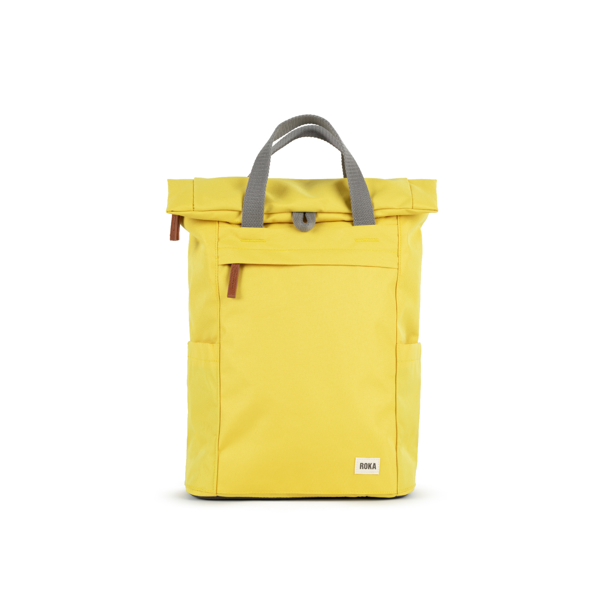 Roka Finchley Medium Custard Yellow Canvas Backpack