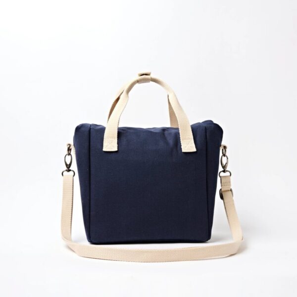 Vegan Friendly Navy Blue Picnic Lunch Bag