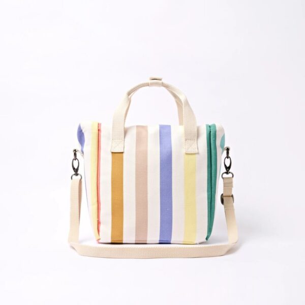 Vegan Friendly Stripy Picnic Lunch Bag