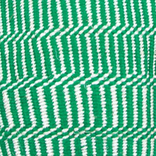 Green & White Kenyan Sisal Bag Closeup