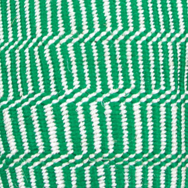 Green and White Handmade Kenyan Wool and Sisal Bag