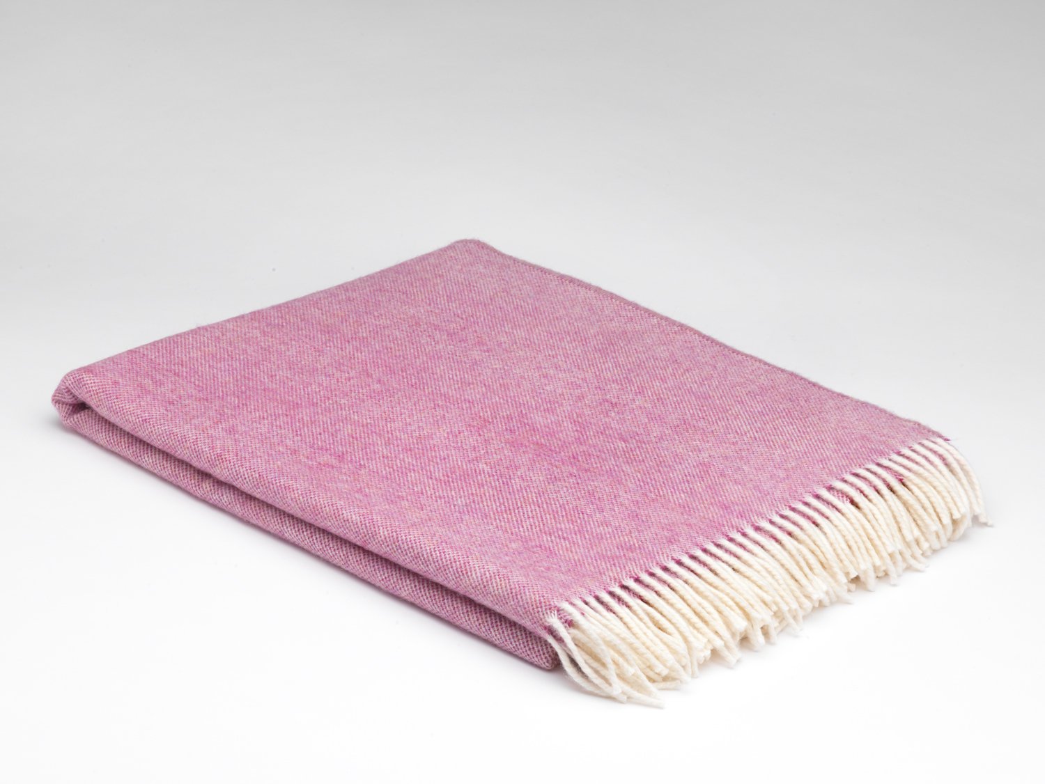 Pure New Wool Throw Pink