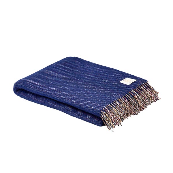 Pure New Wool Navy Throw