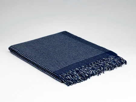 Cashmere Lambswool Throw-Blue