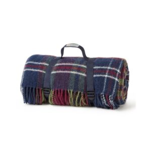 British Polo Family Sized Wool Check Picnic Rug