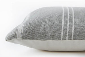 Soft Recycled Oxford Striped Cushion