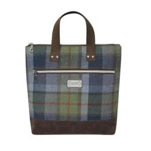 Tweed Backpack-Green-Blue